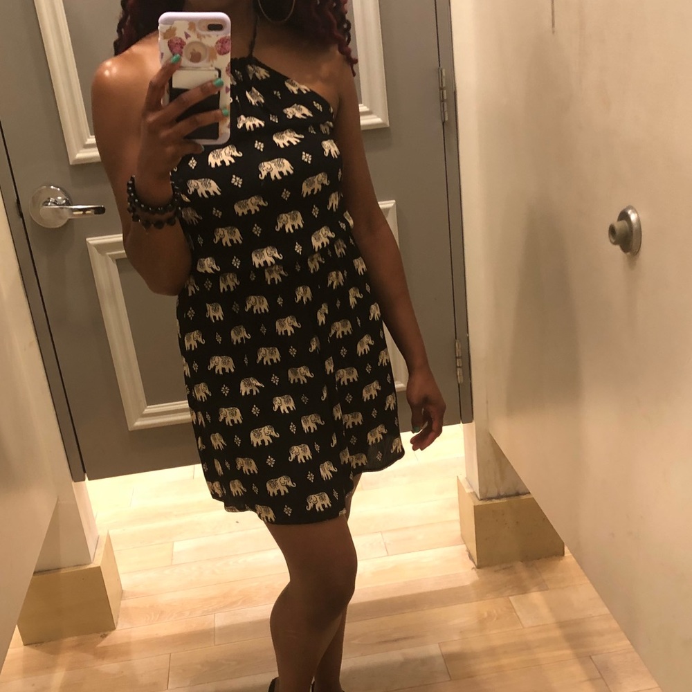 Halter dress w/ elephants